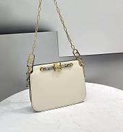 Fendi Touch Leather Bag White & Python Strap 8BT349 26.5 x 10 x 19 cm - 3