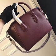 Givenchy Small Antigona Bag In Wine BB0511 Size 33 x 28 x 17 cm - 6