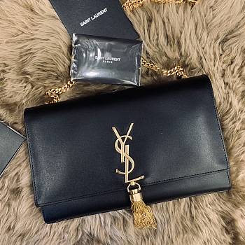 YSL Kate Medium In Smooth Leather Gold-tone Metal 354119 Size 24 x 14.5 x 5 cm