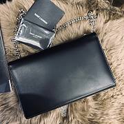 YSL Kate Medium In Smooth Leather Silver-Tone Metal 354119 Size 24 x 14.5 x 5 cm - 5