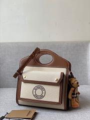 Burberry Mini Logo Pocket Bag Natural/Tan 80280621 Size 23 cm - 2