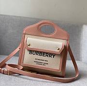 Burberry Mini Two-tone Pocket Bag Blush Pink 80323311 Size 23 cm - 1
