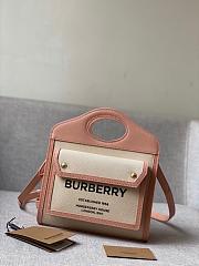 Burberry Mini Two-tone Pocket Bag Blush Pink 80323311 Size 23 cm - 4