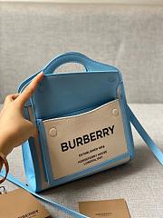 Burberry Mini Two-tone Pocket Bag Blue 80324061 Size 23 cm - 5