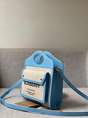 Burberry Mini Two-tone Pocket Bag Blue 80324061 Size 23 cm - 2