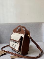 Burberry Mini Two-tone Pocket Bag Natural/Malt Brown 80317461 Size 23 cm - 5