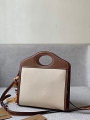 Burberry Mini Two-tone Pocket Bag Natural/Malt Brown 80317461 Size 23 cm - 2