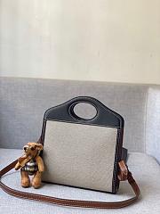 Burberry Mini Tri-tone Canvas and Leather Pocket Bag 80393631 Size 23 cm - 5