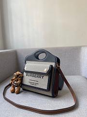 Burberry Mini Tri-tone Canvas and Leather Pocket Bag 80393631 Size 23 cm - 4