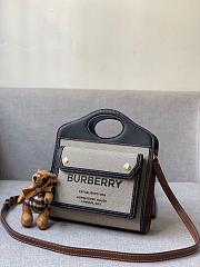 Burberry Mini Tri-tone Canvas and Leather Pocket Bag 80393631 Size 23 cm - 3