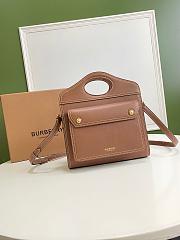 Burberry Mini Leather Pocket Bag Brow Size 23 cm - 1