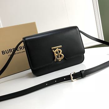 Burberry Small Leather TB Bag Black Size 21 x 16 x 6 cm
