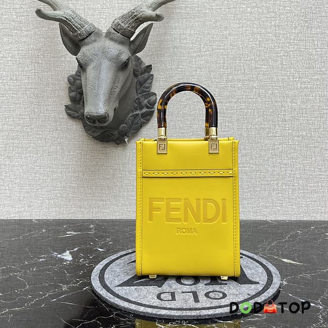 Fendi Mini Sunshine Shopper Yellow 8BS051 Size 13 x 18 x 6.5 cm - 1