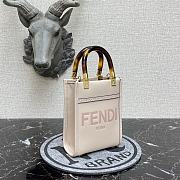 Fendi Mini Sunshine Shopper Cream Pink 8BS051 Size 13 x 18 x 6.5 cm - 2