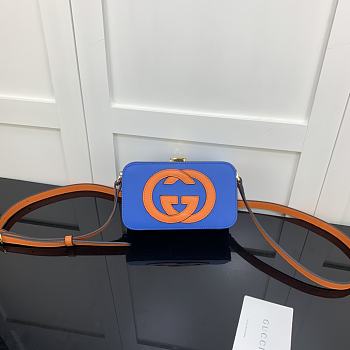 Gucci Interlocking G Mini Bag Blue 658230 Size 17 cm