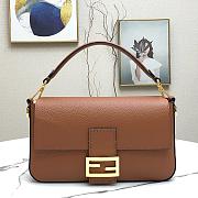Fendi Baguette in Brown Grain Leather 8BR600 Size 26 x 14 x 4 cm - 1