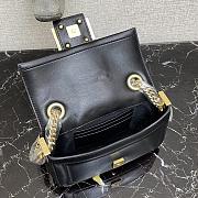 Fendi Mini Baguette Chain Strap Black 8BS045 Size 19 × 5 × 10 cm - 3