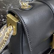 Fendi Mini Baguette Chain Strap Black 8BS045 Size 19 × 5 × 10 cm - 2