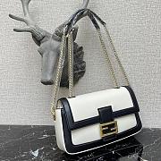 Fendi Baguette Chain Strap White 8BR783 Size 27 x 6 x 13.5 cm - 4