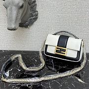 Fendi Mini Baguette Chain Strap White 8BS045 Size 19 × 5 × 10 cm - 2