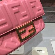 Fendi Baguette Pink Leather Bag 8BS017 Size 18 x 11 x 4 cm - 4