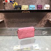 Fendi Baguette Pink Leather Bag 8BS017 Size 18 x 11 x 4 cm - 3