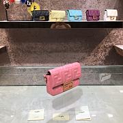 Fendi Baguette Pink Leather Bag 8BS017 Size 18 x 11 x 4 cm - 2