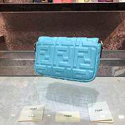 Fendi Baguette Blue Leather Bag 8BS017 Size 18 x 11 x 4 cm - 5