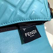 Fendi Baguette Blue Leather Bag 8BS017 Size 18 x 11 x 4 cm - 3