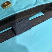 Fendi Baguette Blue Leather Bag 8BS017 Size 18 x 11 x 4 cm - 2