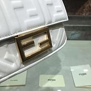 Fendi Baguette White Leather Bag 8BS017 Size 18 x 11 x 4 cm - 4