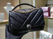 Bvlgari Serpenti Cabochon Shoulder Bag Black 287993 Size 22.5 cm - 2