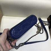 Chanel Gabrielle Clutch Dark Blue In Grain Leather A94505 size 18 cm - 6