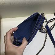 Chanel Gabrielle Clutch Dark Blue In Grain Leather A94505 size 18 cm - 4
