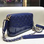 Chanel Gabrielle Clutch Dark Blue In Grain Leather A94505 size 18 cm - 5