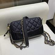Chanel Gabrielle Clutch Black In Grain Leather A94505 size 18 cm - 1
