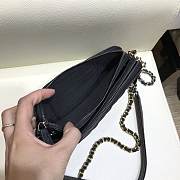 Chanel Gabrielle Clutch Black In Grain Leather A94505 size 18 cm - 5