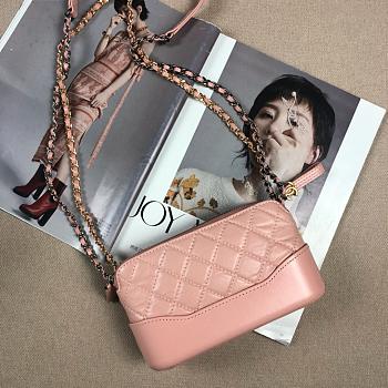 Chanel Gabrielle Clutch Light Pink A94505 size 18 cm