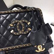 Chanel Small Chain Around CC Filigree Vanity Bag Black AS1785 Size 18 cm - 2