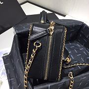 Chanel Small Chain Around CC Filigree Vanity Bag Black AS1785 Size 18 cm - 6