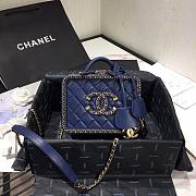 Chanel Small Chain Around CC Filigree Vanity Bag Navy Blue AS1785 Size 18 cm - 1