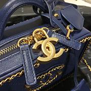 Chanel Small Chain Around CC Filigree Vanity Bag Navy Blue AS1785 Size 18 cm - 4
