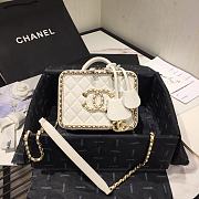 Chanel Small Chain Around CC Filigree Vanity Bag White AS1785 Size 18 cm - 1
