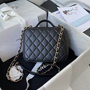 Chanel Vanity Bag Lambskin & Gold-Tone Metal Black AS2900 18 cm - 3