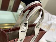 Chloe Medium Woody Tote Bag in Wine S383 Size 37 x 26 x 12 cm - 5