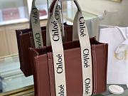 Chloe Medium Woody Tote Bag in Wine S383 Size 37 x 26 x 12 cm - 2