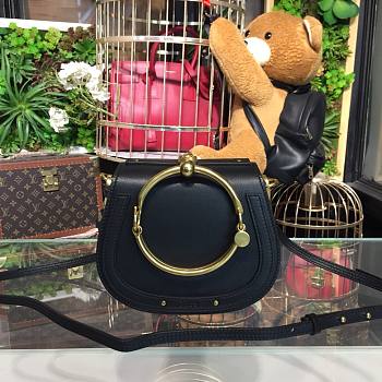 Chloe Small Nile Bracelet Bag Black S301 Size 18.5 x 15 x 6.5 cm