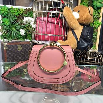 Chloe Small Nile Bracelet Bag Pink S301 Size 18.5 x 15 x 6.5 cm