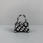 Balenciaga Hourglass Mini Top Handle Bag Logo Printed 6373721 Size 11.5 Cm - 6