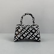 Balenciaga Hourglass XS Top Handle Bag Logo Printed 5928331 Size 19 Cm - 4